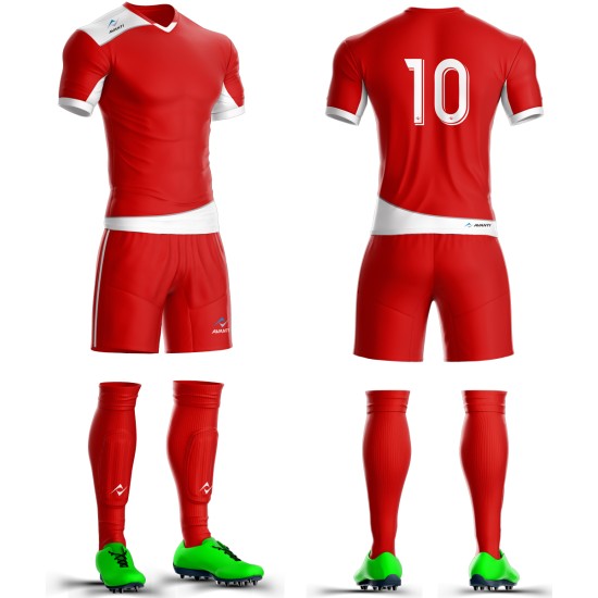 Custom soccer uniforms, soccer uniform kits, and team soccer jerseys from Avanti Sportswear. High-quality soccer jerseys and soccer kits for premium soccer performance