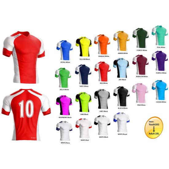 Soccer uniforms, soccer uniform kits, team soccer jerseys, and custom jerseys soccer from Avanti Sportswear. High-quality and cheap soccer jerseys included