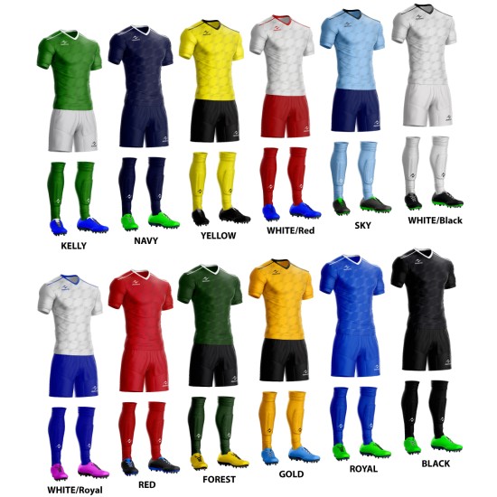 Soccer uniforms, soccer uniform kits, team soccer jerseys, and custom jerseys soccer in the Horizon Uniform Package from Avanti Sportswear. Includes cheap soccer jerseys