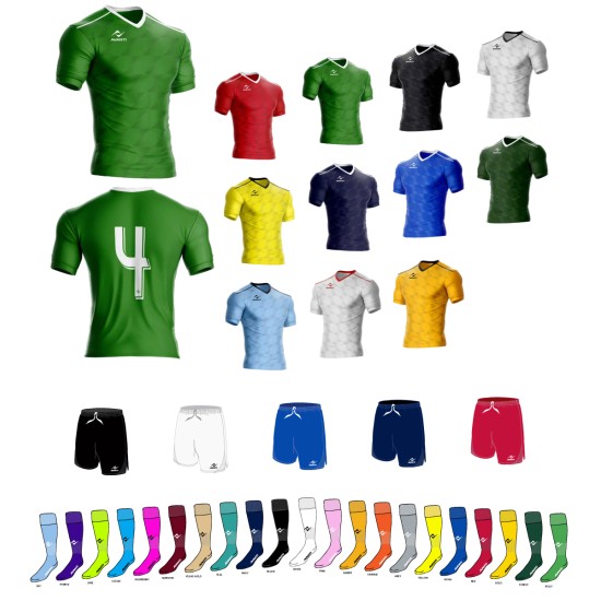 Soccer uniforms, soccer uniform kits, team soccer jerseys, and custom jerseys soccer in the Horizon Uniform Package from Avanti Sportswear. Includes cheap soccer jerseys