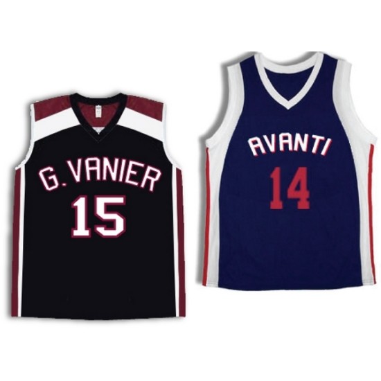 Custom Basketball Jersey in various colors and styles.