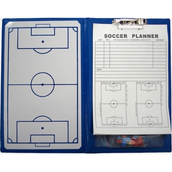 Magnetic Soccer Coaching Board with markers and eraser.