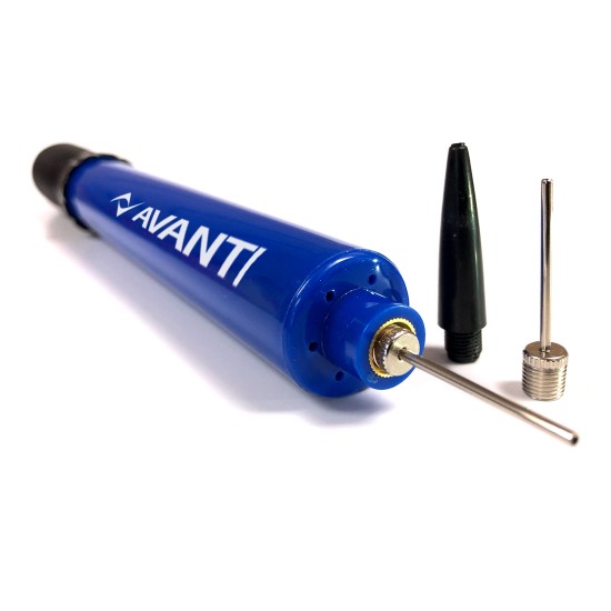 Ball Pump Dual Action inflating a sports ball.