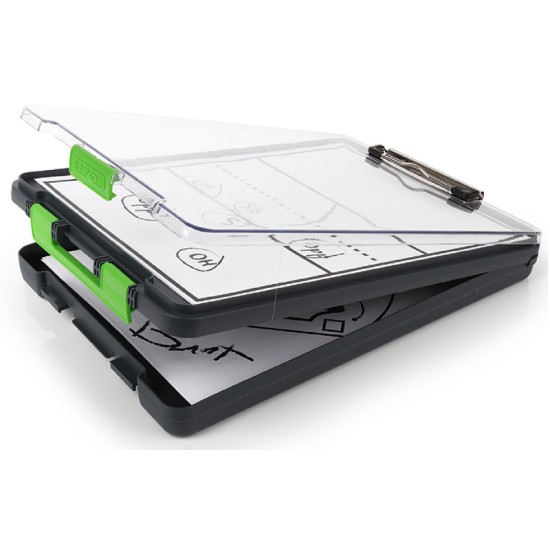 Clear View Coaching Clip Board with soccer field diagram.