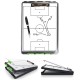 Clear View Coaching Clip Board with soccer field diagram.