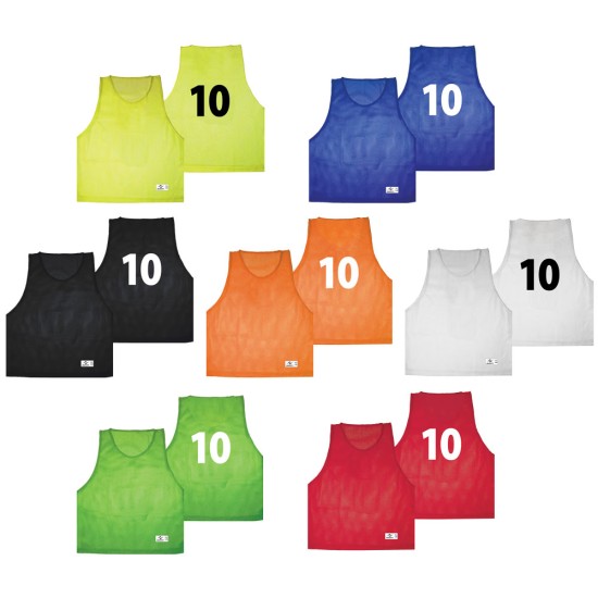 Numbered Vests with large visible numbers.