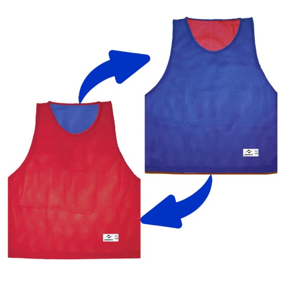 Reversible Vest with two different colors made from durable mesh fabric.