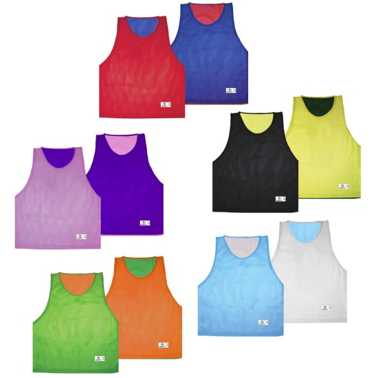 Reversible Vest with two different colors made from durable mesh fabric.