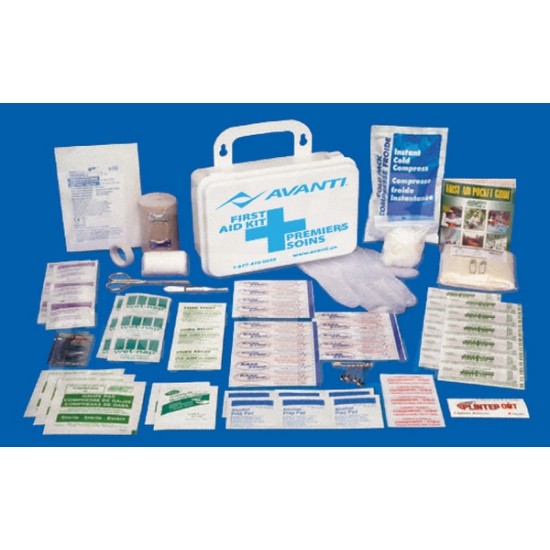 All Purpose First Aid Kit with comprehensive medical supplies.