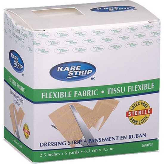 Fabric Dressing Strip providing flexible and breathable wound protection.