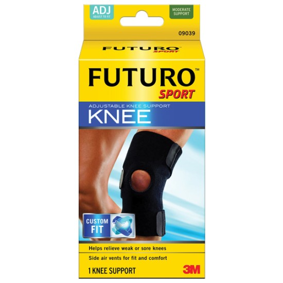 Futuro Adjustable Knee Support providing customizable and comfortable knee support.