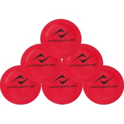 Rubber Flat Marker Set (6) Red