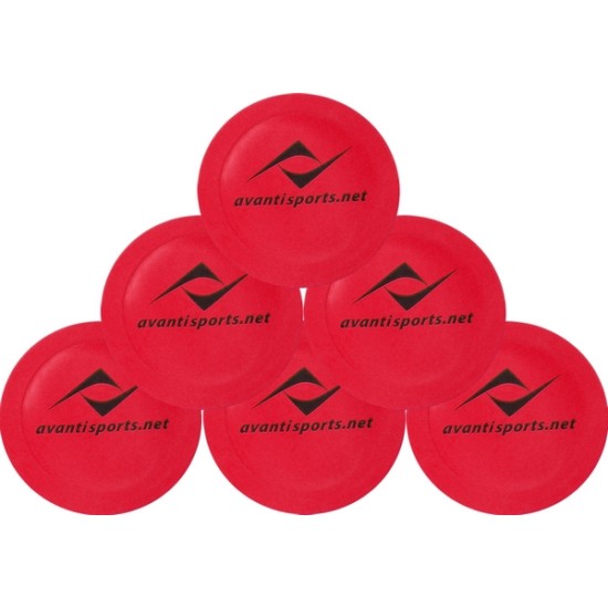 Set of six Red rubber markers for training fields