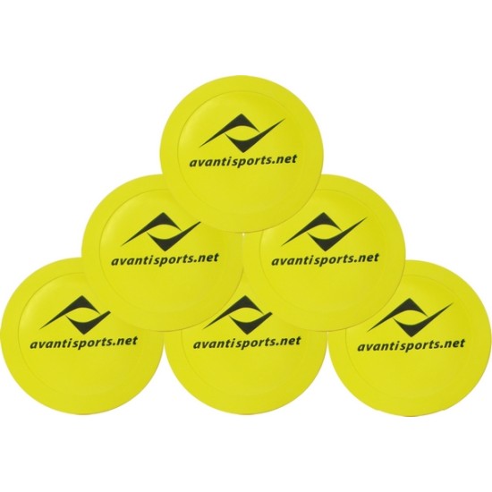 Set of six Yellow rubber markers for training fields