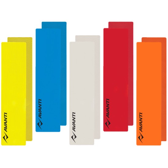 Set of ten rectangular strip markers for training