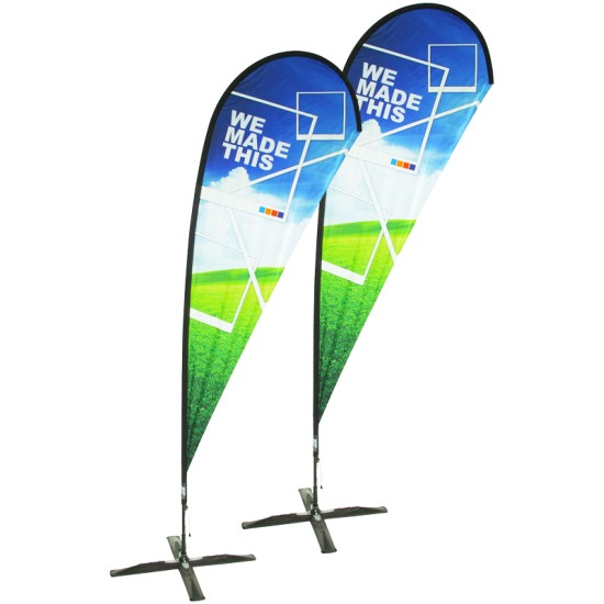 Tear Drop Style Flags (2) for dynamic promotional displays