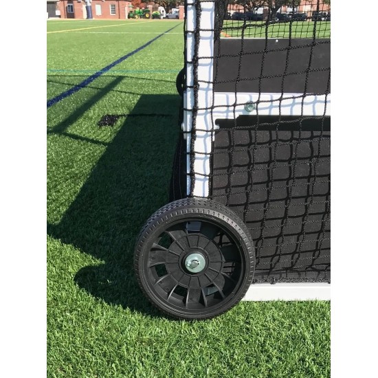 High-quality fixed wheels for field hockey goals, enhancing mobility and ease of transport.