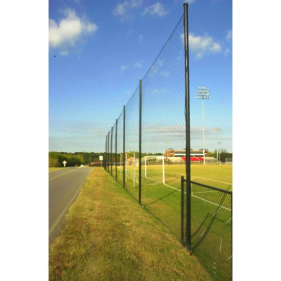 High-quality backstop system with 4-inch aluminum support poles and durable nylon netting.