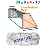 24 x 8 (x 4 x 10) 6mm White Prof. Nets