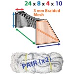 24 x 8 (x 4 x 10) 4mm White Premium Nets