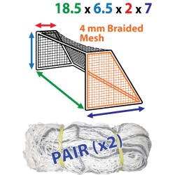 18.5 x 6.5 (x 2 x 7) 4mm White Premium Nets