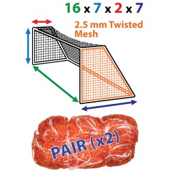 16 x 7 (x 2 x 7) 2.5mm Twisted Nets