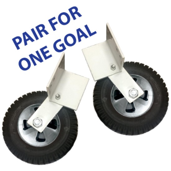 High-quality pivot wheels for field hockey goals, providing easy mobility and transport.