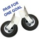 High-quality pivot wheels for field hockey goals, providing easy mobility and transport.